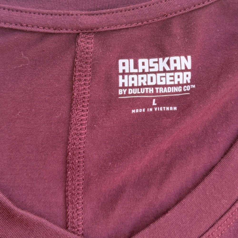 Alaskan Hardgear by Duluth Trading Co Burgundy Long Sleeve Women's Tee Size L - Picture 2 of 5